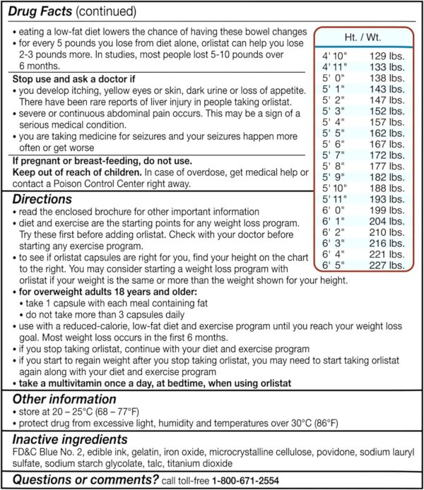 alli Diet Weight Loss Supplement Pills, Orlistat 60mg Capsules Starter Pack, Non prescription weight loss aid, 60 count(Pack of 1)