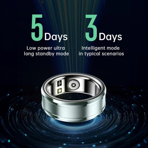 Smart Rings for Men & Women, NFC Fitness Ring with Sleep Body Temperature Monitoring Step Counter Function, IP68 Electronic Gadgets for Video Scrolling Page Flipping (18)