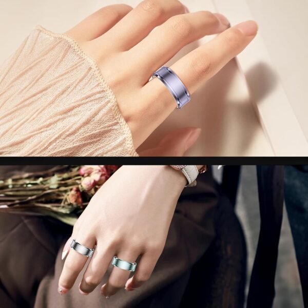 Smart Rings for Men & Women, NFC Fitness Ring with Sleep Body Temperature Monitoring Step Counter Function, IP68 Electronic Gadgets for Video Scrolling Page Flipping (18)