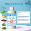 Miracle Brite Smile - 3% Hydrogen Peroxide MedicalFood Grade, Peppermint, Lemon, Clove Leaf, Cinnamon and Rosemary. Organic Essential Oils Leaving a Fresh Breath Mouth. 3 Bottles - 12 oz Bottles.