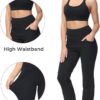 ALONG FIT Bootcut Yoga Pants for Women with Pockets Bootleg Dress Pants High Waisted Tummy Control Flared Workout Pants