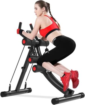Fitlaya Fitness Core & Abdominal Trainers AB Workout Machine Home Gym Strength Training Ab Cruncher Foldable Fitness Equipment