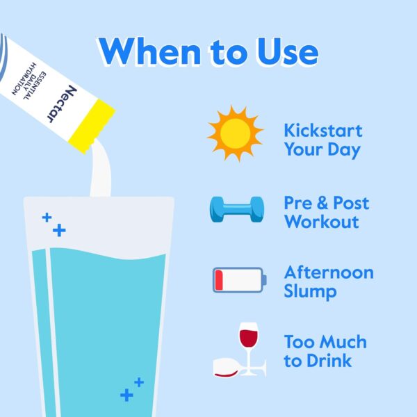 Nectar Hydration Packets - Electrolytes Powder Packets - No Sugar or Calories - Organic Fruit Liquid Daily IV Hydrate Packets for Dehydration Relief and Rapid Rehydration (Variety 18 Pack)