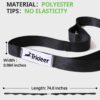 Trideer Stretching Strap Yoga Strap Physical Therapy for Home Workout, Exercise, Pilates and Gymnastics, 10 Loops Non-Elastic Stretch Bands with Aesthetic Packaging for Women & Men