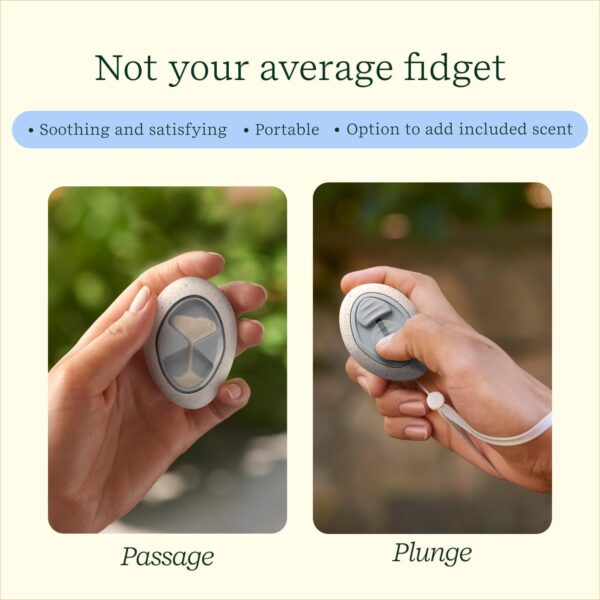 Lifelines Scent-Infused Grounding Stones, 2-Pack, Gravity Pack - Portable Fidgets for Adults with Essential Oil Blend & Diffusion Stones for Sensory Immersion - Calming Waterless Passive Diffuser