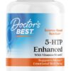 Doctor's BEST 5-HTP Enhanced with Vitamins B6 and Vitamin C, Supports Mental & Emotional Well-Being, Non-GMO, Vegan, Gluten Free, Soy Free, 100 Mg, 120 Veggie Caps