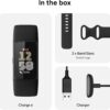 Fitbit Charge 6 Fitness Tracker with Google apps, Heart Rate on Exercise Equipment, 6-Months Premium Membership Included, GPS, Health Tools and More, Obsidian/Black, One Size (S & L Bands Included)
