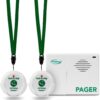 Smart Caregiver Two Call Buttons & Wireless Caregiver Pager for Fall Prevention and Elderly Assistance | Caregiver Call Button with Wearable Lanyard | Nurse Call Alert System with Up to 300' Range