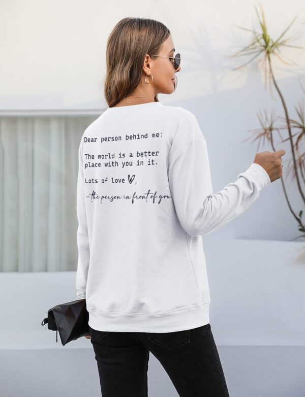 JINTING You Are Enough Sweatshirt for Women Mental Health Dear Person Behind Me Hoodie Shirt Inspirational Pullover Top