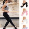 yeuG Grip Pilates Socks for Women Yoga Socks with Grips Open Top Non Slip Grippy Socks for Barre, Ballet, Barefoot Workout