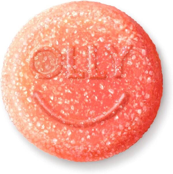 OLLY Probiotic + Prebiotic Gummy, Digestive Support and Gut Health, 500 Million CFUs, Fiber, Adult Chewable Supplement for Men and Women, Peach, 30 Day Supply - 30 Count
