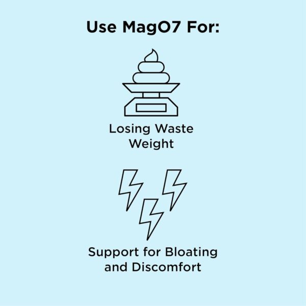 nbpure MagO7 - Natural Colon Cleanse & Detox - Occasional Constipation Relief, Stool Softening, & Bloating Support for Men & Women - Ozonated Magnesium Oxide, 90 Capsules