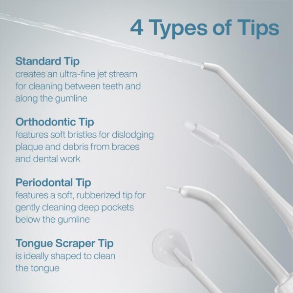 AquaSonic Water Flosser - Cordless Rechargeable Water Flossers for Teeth Cleaning - Waterproof Aqua Flosser, Portable Oral Irrigator for Dental Cleaning with 5 Jet Tips – Braces Home Travel