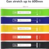 TechStone Resistance Bands Set for Men and Women, Pack of 5 Different Levels Elastic Band for Home Gym Long Exercise Workout – Great Fitness Equipment for Training, Yoga – Free Carrying Bag