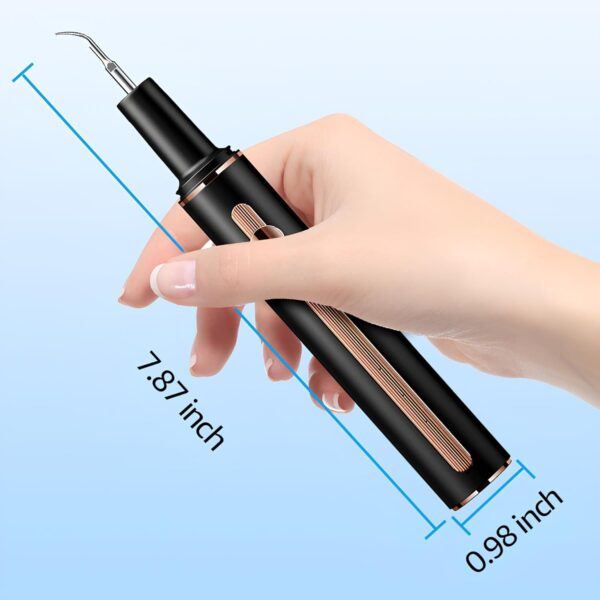 Plaque Remover for Teeth, Teeth Cleaning Kit with Ultrasonic Tooth Cleaner and Dental Tools, Dental Picks for Teeth Cleaning and Rechargeable Plaque Blaster with LED, Tartar Remover, 4 Heads