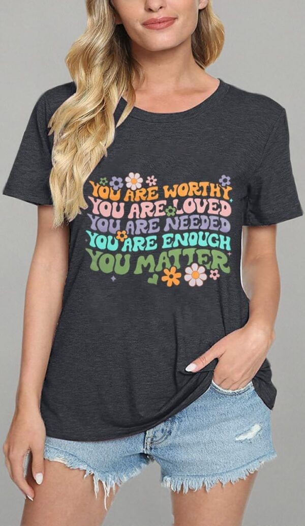 Dear Person Behind Me T-Shirt and Tank Sweatshirt for Women Inspiration Words Print Shirt Casual Inspirational Words Top