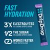 DripDrop Hydration Juicy Variety Pack Electrolyte Drink Mix Single-Serve Powder Packets- Grape, Fruit Punch, Strawberry Lemonade, Cherry - 32 Servings