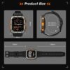 Military Smart Watch for Men with Blood Pressure (Answer/Make Call), Rugged Tactical Smartwatch for Android and iPhone, 10 ATM Waterproof Outdoor Sports Fitness Tracker with Heart Rate, Sleep Monitor