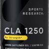 Sports Research CLA - 1250mg with Active Conjugated Linoleic Acid for Men and Women | Non-GMO, Soy & Gluten Free - 95% (90 Softgels)