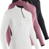 CADMUS Women's Compression Long Sleeve Shirts for Hiking Running Dry Fit Tights