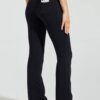 Willit Women's Fleece Lined Pants Yoga Bootcut Thermal Winter Pants High Waisted Flare Leggings Water Resistant