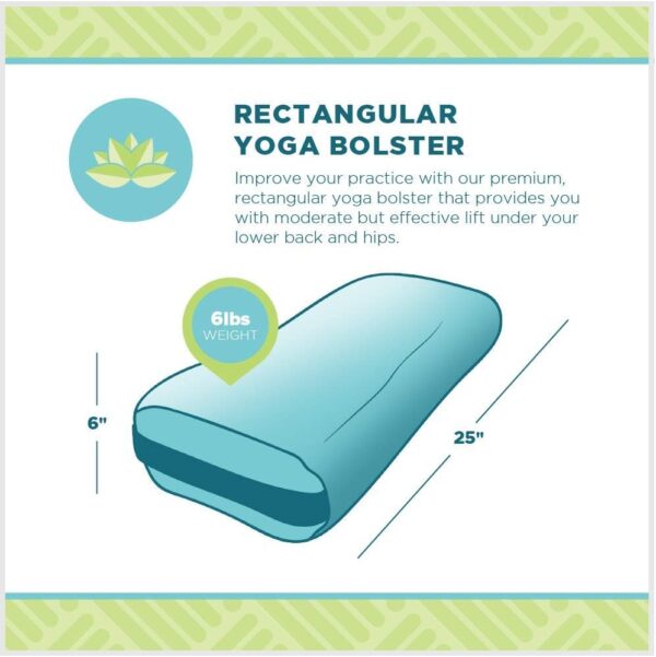 Bean Products Yoga Bolster - Made In The USA With Eco Friendly Materials - Round or Rectangular Support Cushions That Elevate Your Practice - Natural Cotton or Organic Hemp Cover