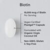 Sports Research Vegan Biotin 10,000mcg with Coconut Oil - Max Strength Biotin Vitamin B7 for Skin and Keratin Support - Non-GMO & Gluten Free, 120 Softgels (4 Month Supply)
