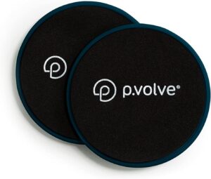 PVOLVE Gliding Discs for Home Workouts Exercise and Fitness Equipment to Use on Carpet Wood and Floor to Sculpt Your Core - Strengthen Legs While Lifting and Tightening The Butt