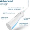 AquaSonic Water Flosser - Cordless Rechargeable Water Flossers for Teeth Cleaning - Waterproof Aqua Flosser, Portable Oral Irrigator for Dental Cleaning with 5 Jet Tips – Braces Home Travel