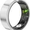 Smart Ring Sleep Tracker,Fitness Tracking Wearable with Heart Rate,Blood Oxygen,Distance,Calories Monitoring,Air Gestures,Remote Photograph,IP68 Waterproof for iOS/Android(Silver,11)