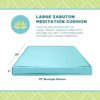 Bean's ZABUTON Meditation Cushions - Colorful Cotton Yoga Prayer Zen Kneeling Pad Base for Zafu Pillow - Medium & Large - Traditional Natural Recycled Cotton Fill - Floor Sitting Comfort - Made in USA