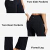 Willit Women's Fleece Lined Pants Yoga Bootcut Thermal Winter Pants High Waisted Flare Leggings Water Resistant