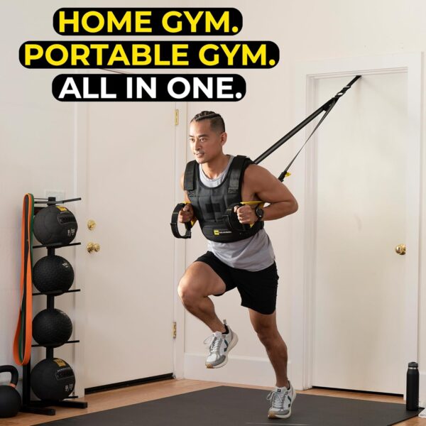 TRX All-in-One Suspension Training System for Weight Training, Cardio, Cross-Training & Resistance Training, Full-Body Workouts for Home, Travel, and Outdoors, Includes Indoor & Outdoor Anchor System