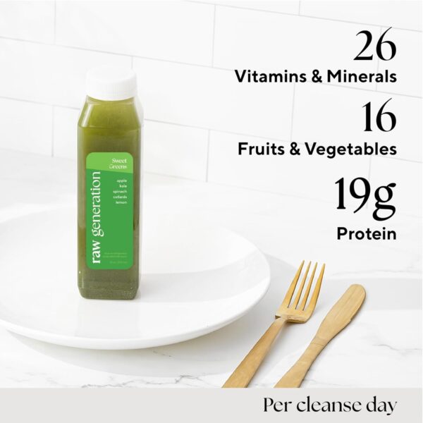 RAW generation 3-Day Skinny Cleanse - Best Sweet Greens Detox Juice Cleanse for Weight Management/Healthiest Way to Cleanse Your System/Jumpstart a Healthier Diet
