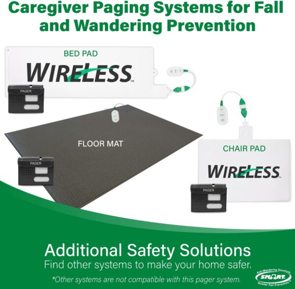 Smart Caregiver Two Call Buttons & Wireless Caregiver Pager for Fall Prevention and Elderly Assistance | Caregiver Call Button with Wearable Lanyard | Nurse Call Alert System with Up to 300' Range
