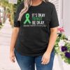 Women Plus Size Mental Health Awareness Shirt Its Okay to Not Be Okay T-Shirt Inspirational Positive Tee Tops(2-5X)
