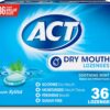 ACT Dry Mouth Lozenges with Xylitol, Soothing Mint, 36 Lozenges