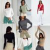 Abardsion Women's Casual Basic Going Out Crop Tops Slim Fit Short Sleeve Crew Neck Tight T Shirts