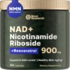 Reus Research NMN Supplement Alternative - Liposomal Nicotinamide Riboside w/Resveratrol & Quercetin - High Purity NAD Supplement for Anti-Aging, Energy, Focus - 80 Capsules