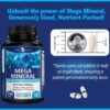 Potent Garden Mega Mineral Supplement Complete Mineral Complex with Calcium Magnesium Zinc Potassium Boron Selenium Chromium & 72 Trace Minerals Iron Free Calcium Supplement -100 Pills