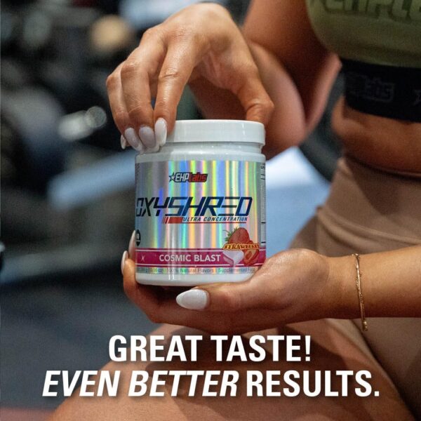EHP Labs OxyShred Pre Workout Powder - Preworkout Powder with L Glutamine & Acetyl L Carnitine, Energy Boost Drink - Cosmic Blast, 60 Servings