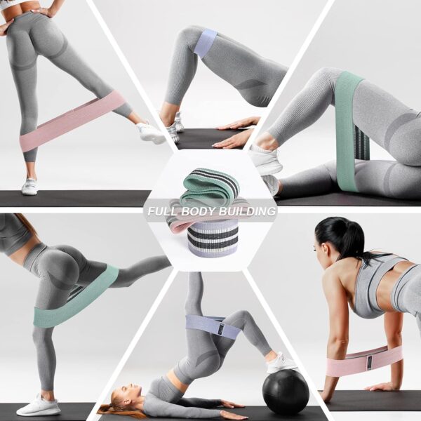3 Levels Booty Bands Set, Resistance Bands for Working Out, Exercise Bands for Women Legs and Butt, Stretch Bands for Pilates, Yoga Starter Set
