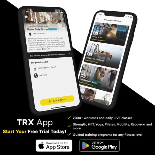 TRX All-in-One Suspension Training System for Weight Training, Cardio, Cross-Training & Resistance Training, Full-Body Workouts for Home, Travel, and Outdoors, Includes Indoor & Outdoor Anchor System