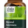 Gaia Herbs Mental Alertness - Brain Support Supplement to Help Maintain Focus & Memory* - with Eleuthero, Ginkgo Leaf, Gotu Kola, Rosemary & Oats - 60 Vegan Liquid Phyto-Capsules (15-Day Supply)