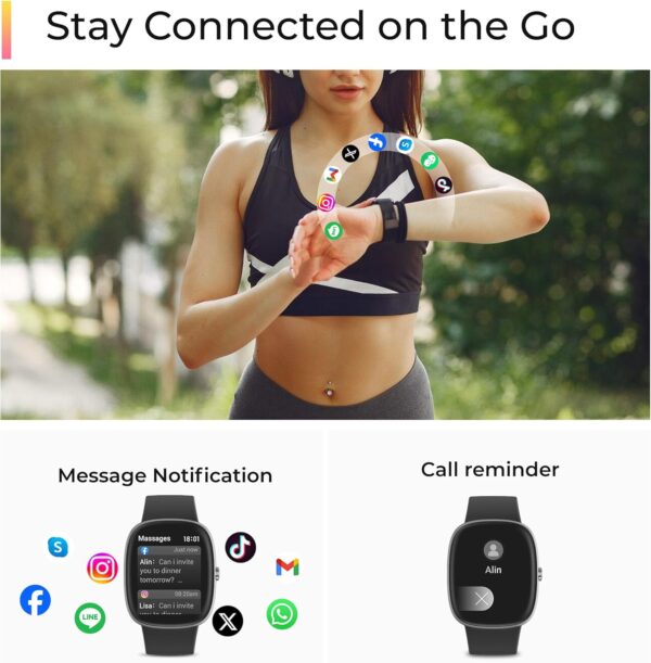 Health Fitness Tracker, 24/7 Heart Rate/SpO2/Sleep Monitor, 1.69'' Activity Trackers with Pedometer, Calories & Step Counter, Fitness Smart Watches for Women Men