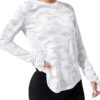 SweatyRocks Women's Lightweight Long Sleeve Workout Sports Activewear T Shirts Criss Cross Back Yoga Sports Tee