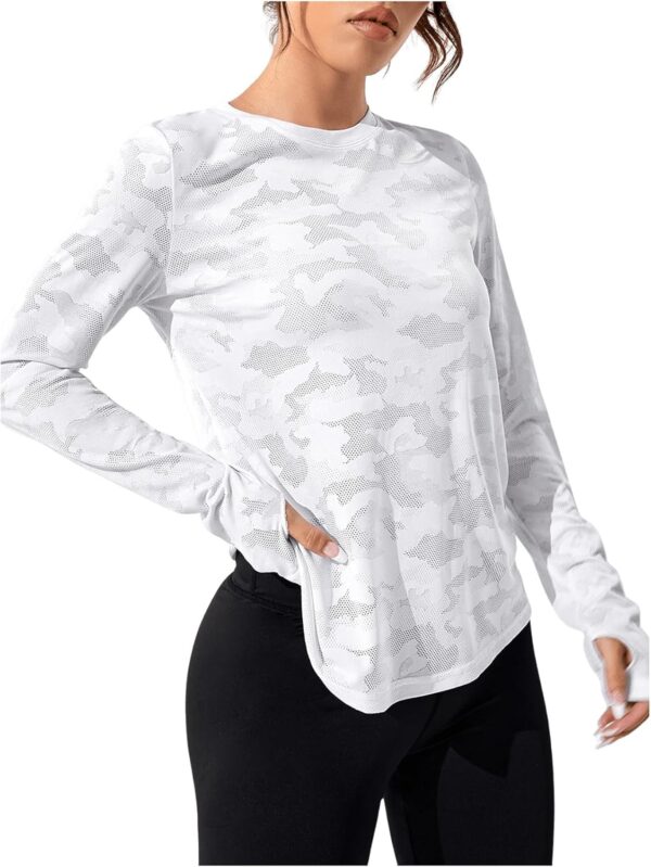 SweatyRocks Women's Lightweight Long Sleeve Workout Sports Activewear T Shirts Criss Cross Back Yoga Sports Tee