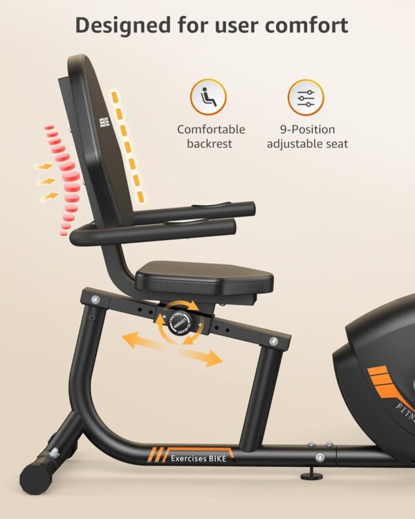 71DbdSuTlXL._AC_SL1500_.jpg JEEKEE Recumbent Exercise Bike for Adults Seniors - Indoor Magnetic Cycling Fitness Equipment for Home Workout Black