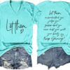 Let Them Misunderstand You V-Neck T-Shirt Mental Health Shirt for Women Inspirational Graphic Tees Motivational Gift