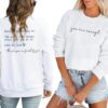 JINTING You Are Enough Sweatshirt for Women Mental Health Dear Person Behind Me Hoodie Shirt Inspirational Pullover Top